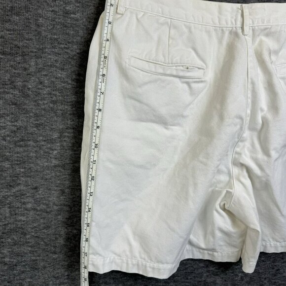 Lauren Jeans Co. Ralph Lauren Womens White Cotton Chino‎ Shorts Size 16 Casual - Picture 10 of 10